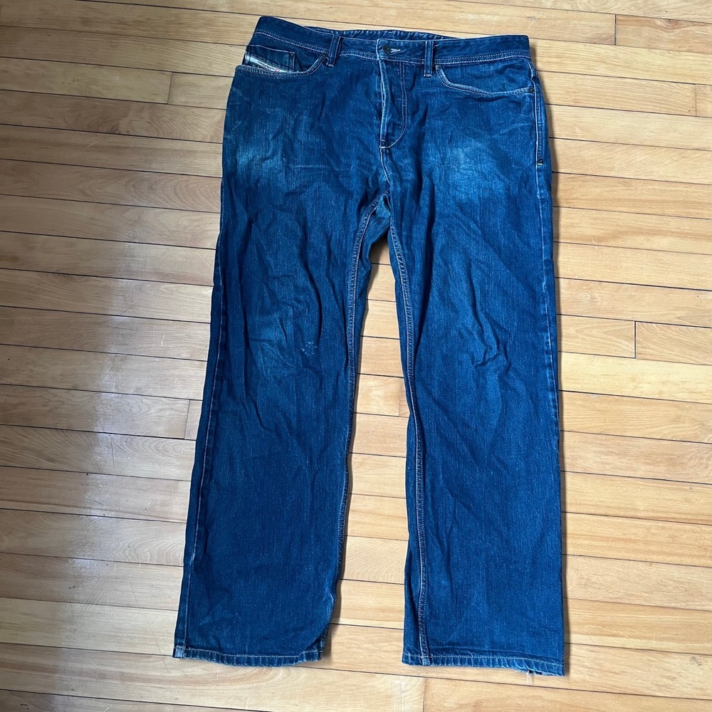 Diesel Korrik 008IL Mens Straight Leg Blue Denim Jeans Size 36x32